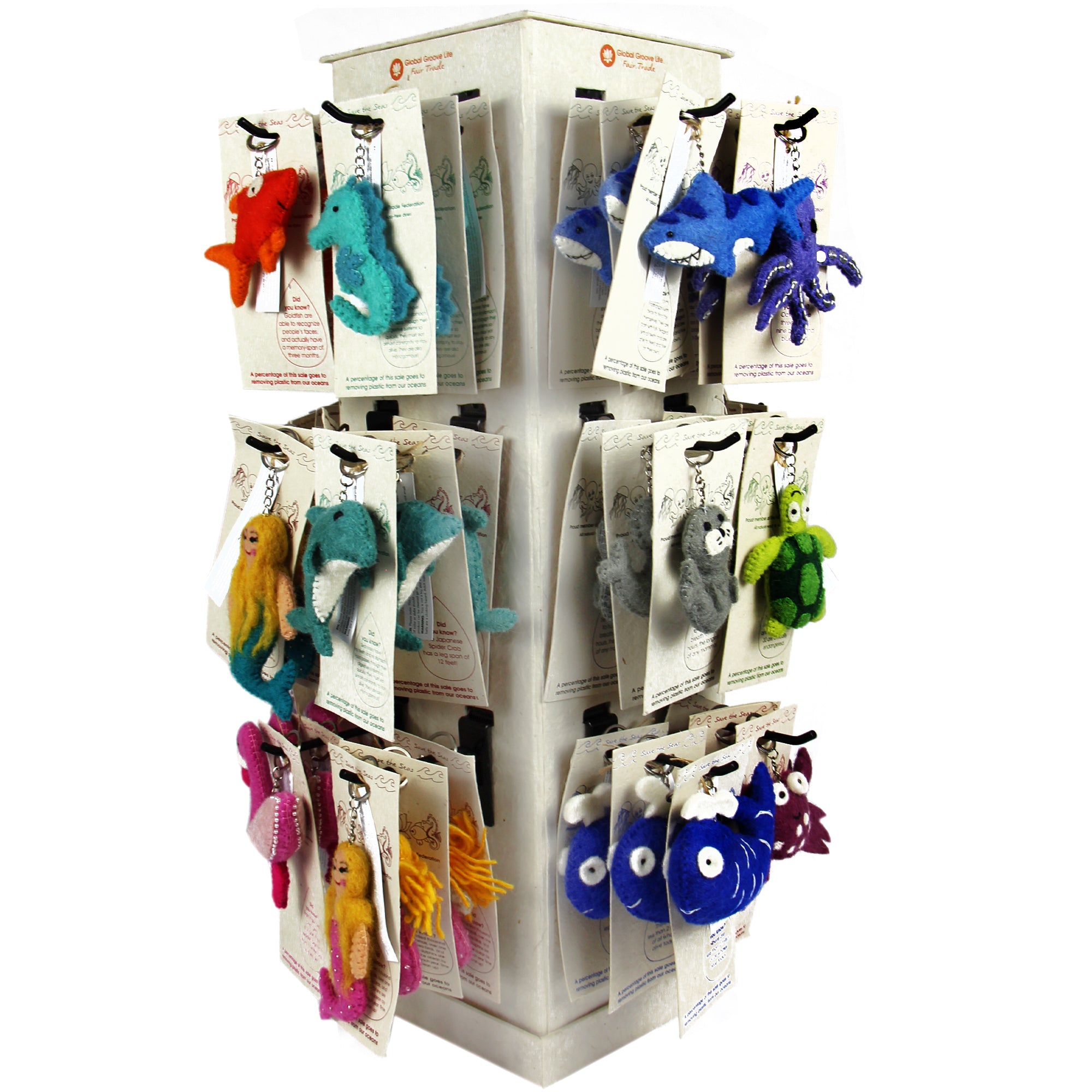 Intro to Felt Keychains - 54 Save the Seas Pieces + FREE Display