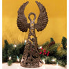 Standing Angel Wings Up Haitian Metal Drum Tabletop Décor, 16"