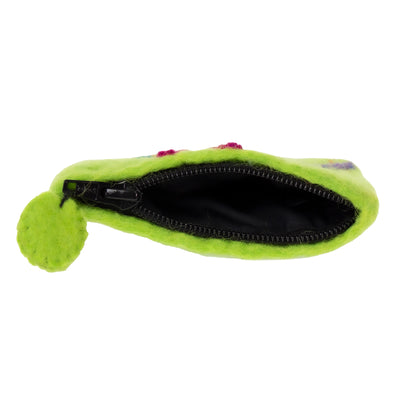 Handcrafted Dragonfly Felt Coin Zipper Pouch