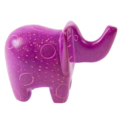 Single Soapstone Elephant - Medium 2.5-3-inch