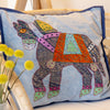 19 inch Decorative Pillow with Horse Applique (insert included)