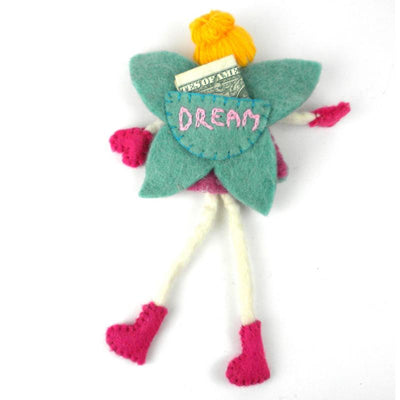 Blond Hair Tooth Felt Tooth Fairy Pillow