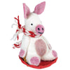 Felt Ornament - Sledding Pig