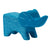 Large Soapstone Happy Elephant 4.5 inches  - Turquoise