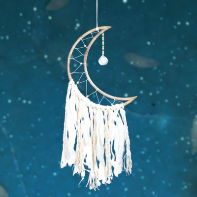 Macrame Dreamcatcher - Small Moon