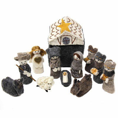 Handcrafted Felt Nativity,  12-piece Set