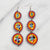 PACK OF 5 -Maasai Bead Multicolor Tri-Circle Dangle Earrings