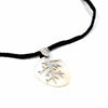 Silver Branch Charm over Mother-of-Pearl Pendant Necklace