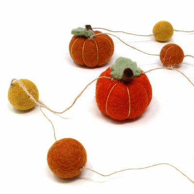 Pumpkin Spice Felt Garland Home Decor