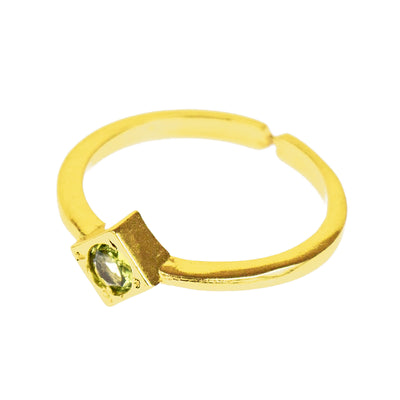 Peridot Brass Stackable Ring, PACK OF 3