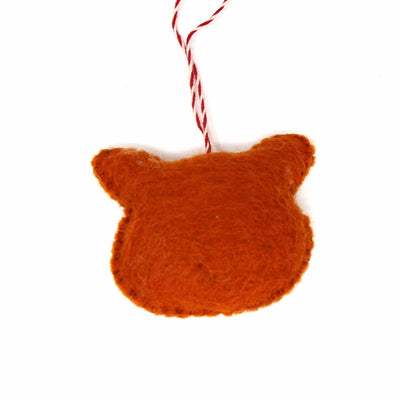 Sleeping Fox Felt Ornament