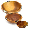 Single -  Olive Wood Bowls with Batik Bone Inlay: Shop Size Options