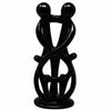 Single Soapstone Family Sculptures - 8-inch - Black Finish
