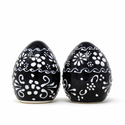 Encantada Handmade Pottery Salt & Pepper Shakers, Ink