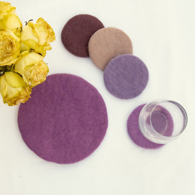 Handmade Felt Trivet: Lilac