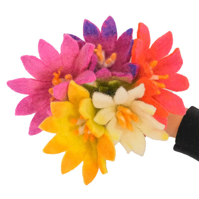 PACK OF 10- Handmade Felt Flower Bouquets