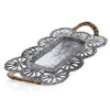 Curved Flowering Haitian Steel Drum Decorative Tray