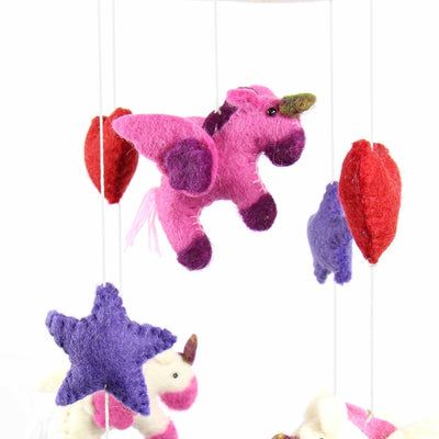 Unicorns Felt Nursery Mobile