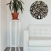 Double Tree of Life Haitian Metal Drum Wall Art, 24"