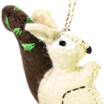 Squirrel Felt Ornament