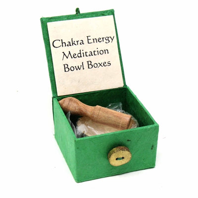 Mini Meditation Bowl Box: 2in Heart Chakra