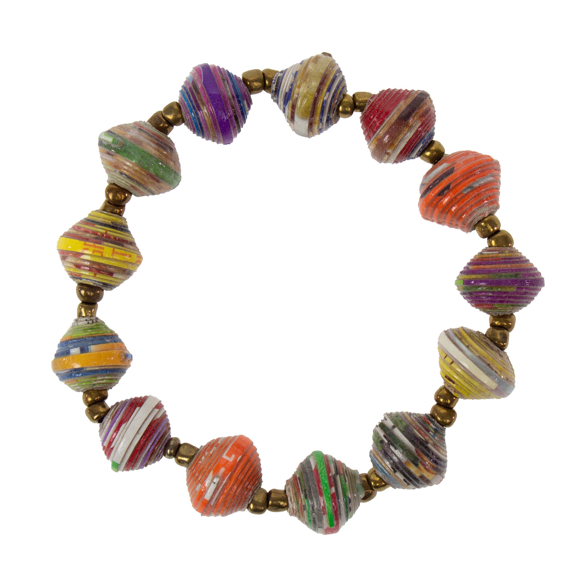 Haiti Papier Mache Bead Bracelet - PACK OF 3 - Global Crafts Wholesale
