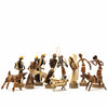 Banana Fiber Nativity 13-piece Set Round - Kenya