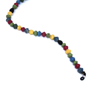 Eyeglass Paper Bead Chain, Colorful Round Beads