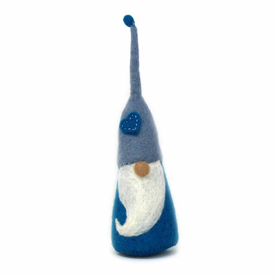 Handcrafted Felt Winter Blue Merry Gnome Décor