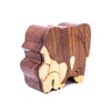 Sheesham & Pine Joint Wood Carved Elephant Puzzle Box