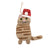 Ginger Tabby Santa Cat Felt Ornament