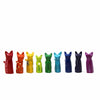 5-Pack - Soapstone Sitting Cats Sculptures - Mini - Assorted Colors