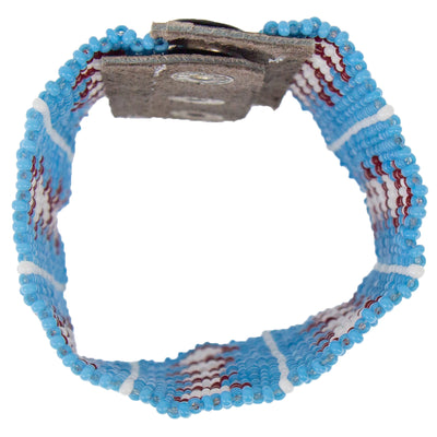 Maasai Bead Wide Wrap Bracelet, Diamond Tribal Pattern