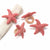 Light Rose Starfish Felt Napkin Rings, Set of 4