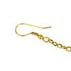 Brass Chain Labradorte Uncut Stone Earrings, PACK OF 3