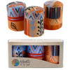 Hand-Painted Votive Candles, Boxed Set of 3 (Uzushi Design)