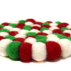 Christmas Felt Ball Trivet