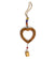 Handcrafted Wood Heart Chime with Iron Bell