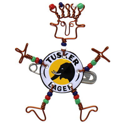 Set of 10 Tusker Dancing Girl Pin with Beads