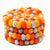Sacral Chakra Orange Felt Ball Coasters, Set of 4