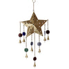 Handcrafted Ornate Star Chime, Recycled Iron and Glass Beads