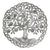 Dancing Tree of Life Haitian Metal Drum Wall Art, 24"