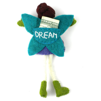 Brown Hair Felt Tooth Fairy Pillow