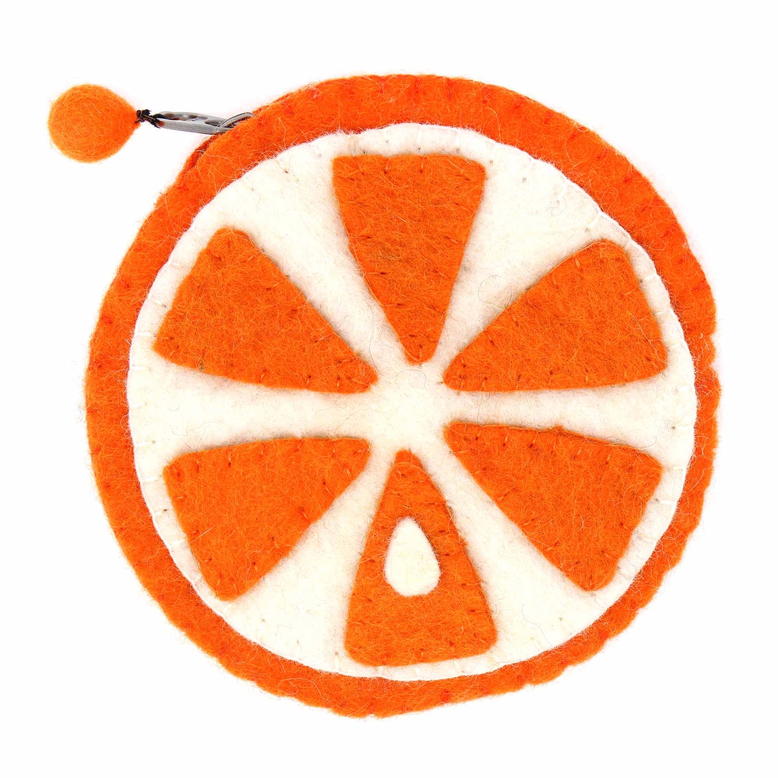 Orange Slice Felt Coin Purse