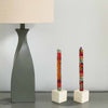 Hand-Painted Dinner Candles, Pair (Indabuko Design)