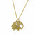 Elephant Pendant Brass Necklace - Pack of 3