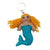 Blue Mermaid Felt Key Chain