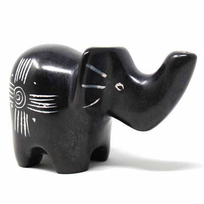Single Soapstone Elephant - Medium 2.5-3-inch