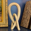Lover's Knot Soapstone Sculpture, Natural Stone