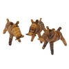 Banana Fiber Cute Hippo Baby Sculptures, Set of 3